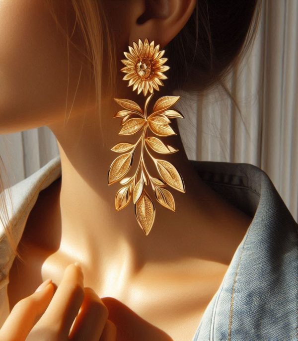 Golden Radiance Bloom Earrings