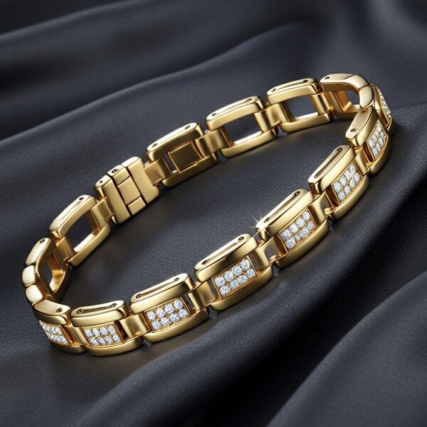 Imperial Gold Link Diamond Bracelet